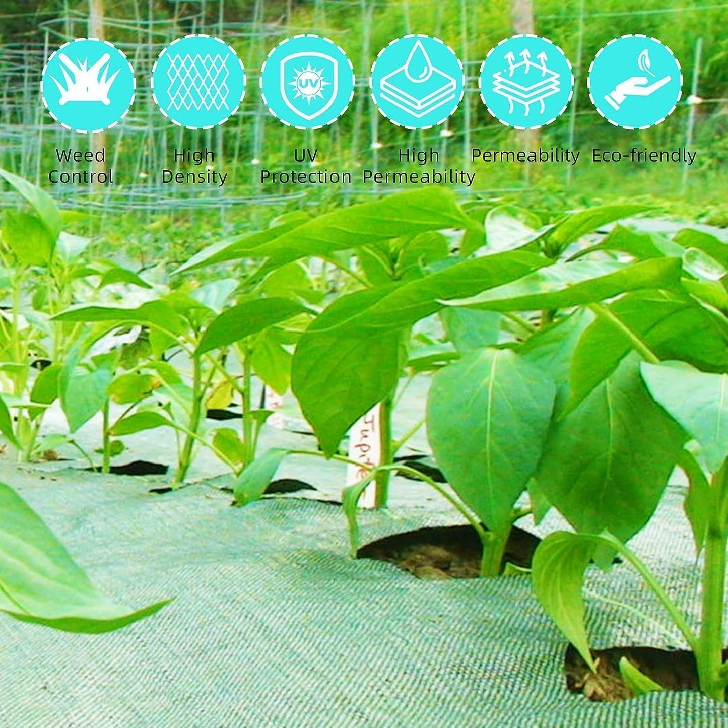 4ft x 250ft Premium Weed Barrier Landscape Fabric, 5oz Heavy Duty, Weed Control Fabric, High Permeability Good for Flower Bed, Driveway Fabric Ground Cover