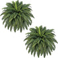 42" Artificial Boston Fern Large Bush Plants, 2 Bundles of Fake Ferns with 65 Fronds for Outdoors Home Decor