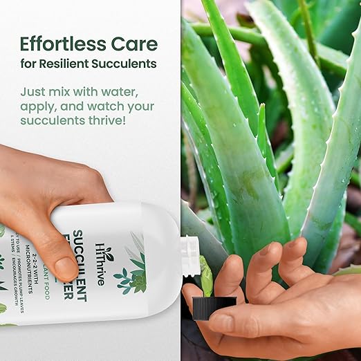 32oz Succulent Fertilizer - Makes 64 Gallons of Succulent Plant Food for Succulents Plants Live, Liquid Fertilizer for Succulents - Promotes Vibrant Leaves, Resilient Roots, and Plump Growth