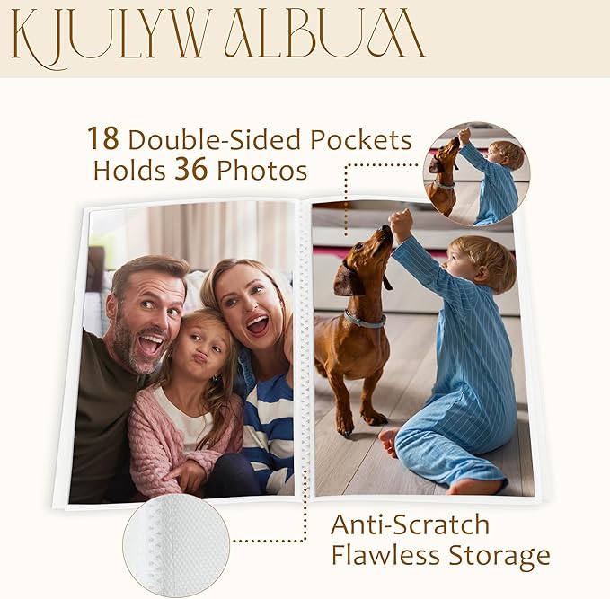 Christmas Photo Albums 4x6 inch Hold 36 Pictures, Winter Christmas Tree Festive Street Holiday Small Memory Photo Album Book for Baby Family Graduation Wedding Travel Vacation