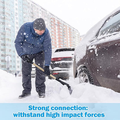 Lasnten 42 Inch Heavy Duty Stainless Steel Ice Chopper with Advanced Wooden Handle Ice Scraper Snow Removal Equipment for Driveway Sidewalk Roads