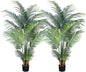 Artificial Tropical Palm Plant - 5 Ft Tall Faux Palm Tree with Plastic Pot for Office and Home Decor, Indoors and Outdoors, Housewarming Gift, K1502PCS