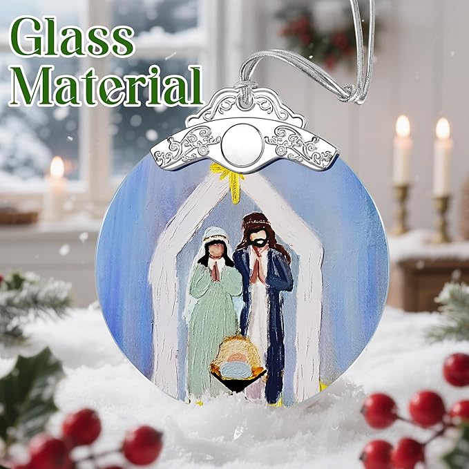 Nativity Ornament | Nativity Scene | Christmas Ornament | Christmas Decoration | Holiday Decor | Religious Gifts | Christian Gifts | Gift Exchange | Gift Idea - Pattern D