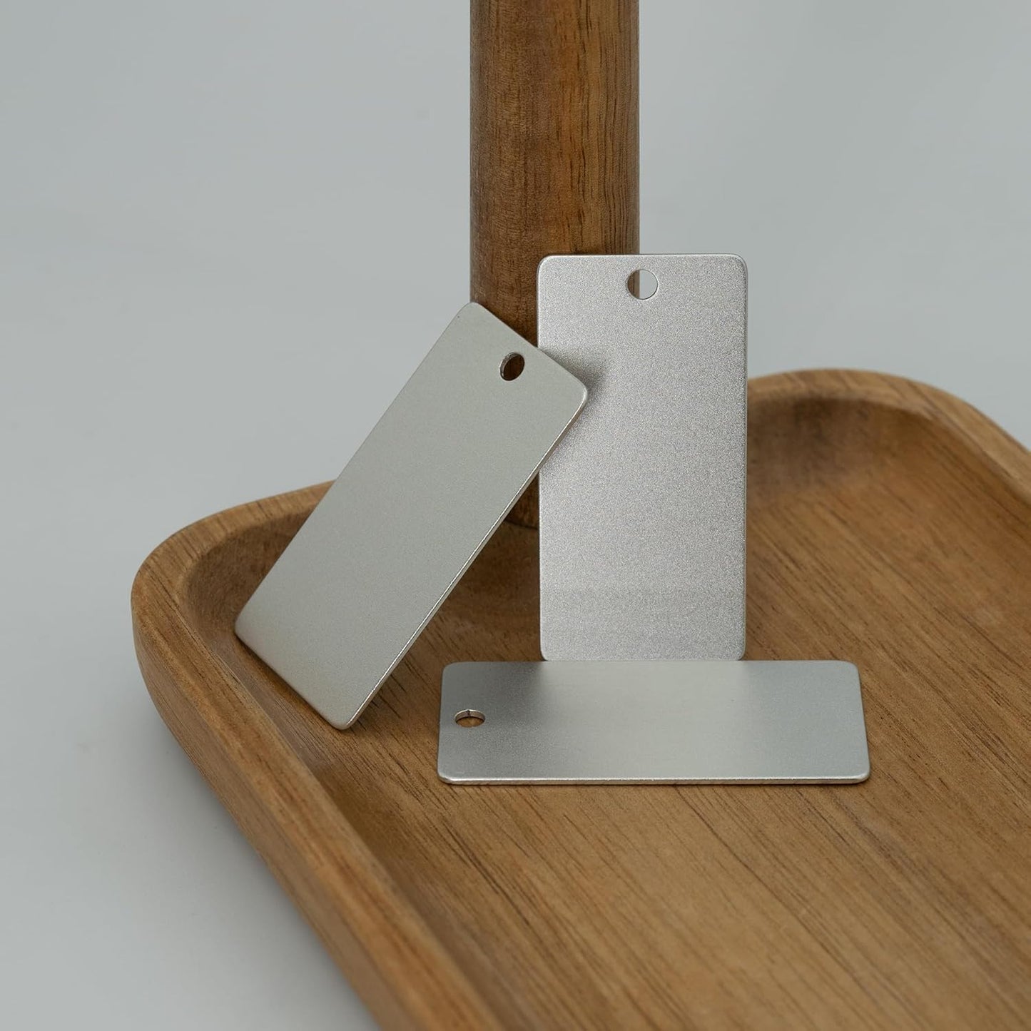 StayMax Anodized Aluminum Engraving Blanks 1x2 Inch 50 Pack (Silver)