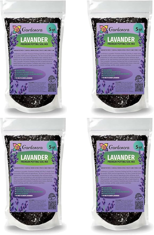 Gardenera Organic Lavender Soil Blend - Enhance The Beauty and Aroma of Your Garden - 20 QUARTS