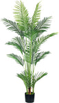 4.5FT Artificial Palm Tree,Faux Areca Palm Plant with Real Touch Leaves and Adjustable Branches,Fake Tropical Palm Tree for Home Office Indoor Outdoor Modern Decoration