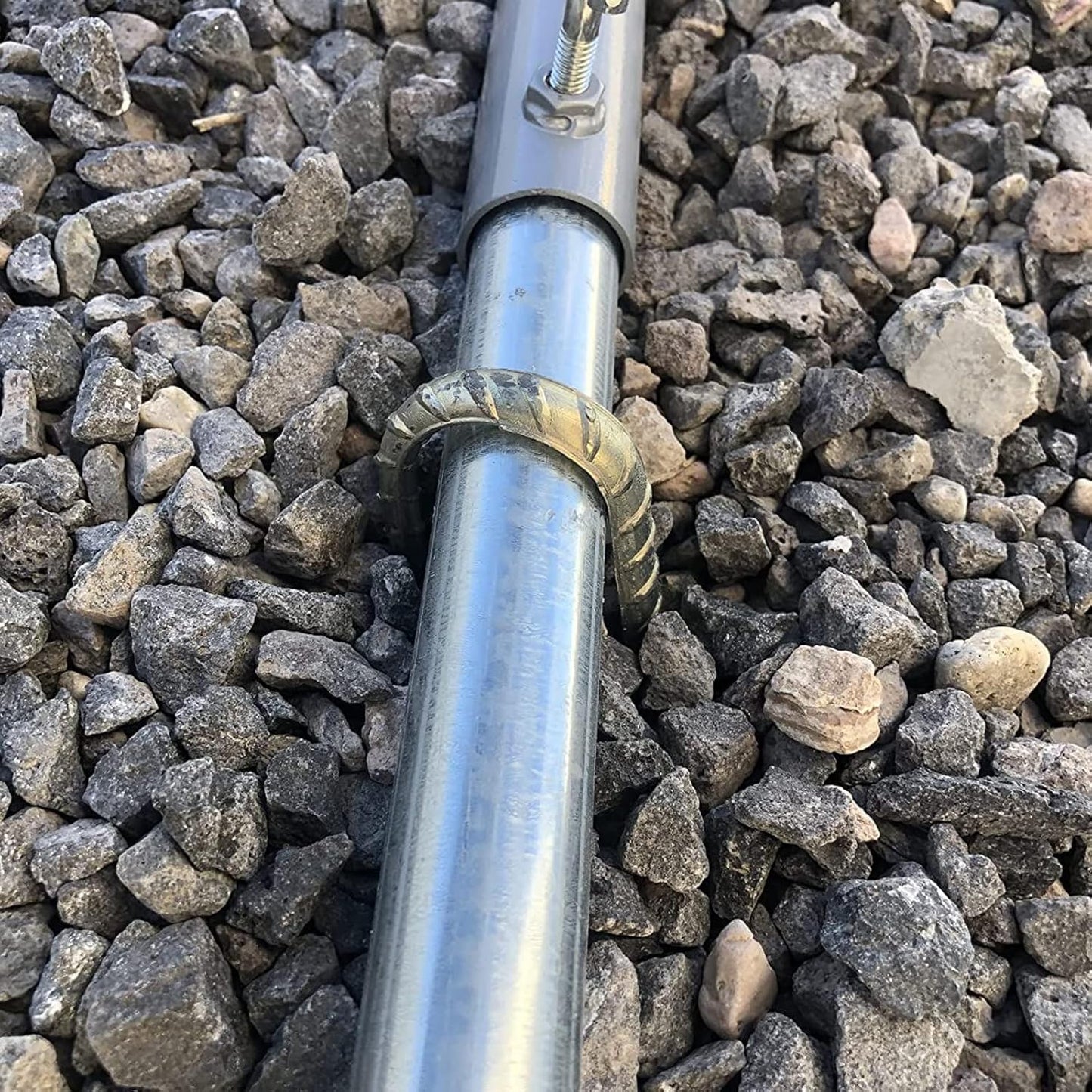 ASDFGHT J Hook Rebar Stakes 12 & 16 Inch (Black or Silver), Heavy Duty Professional Quality Ground Anchors for Chainlink Fence, Sports nets, Camping, Trampolines, Irrigation Pipes and Garden