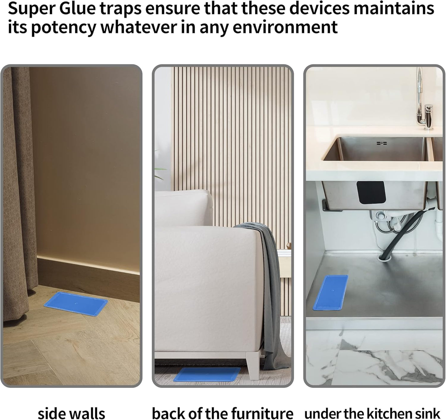 LULUCATCH Super Glue Traps 20 Pack for Mice & Snakes, Larger, Heavier Sticky Traps with Non-Toxic Glue. Sticky Mouse Traps Indoor, Easy to Set, Pet Safe Pest Control