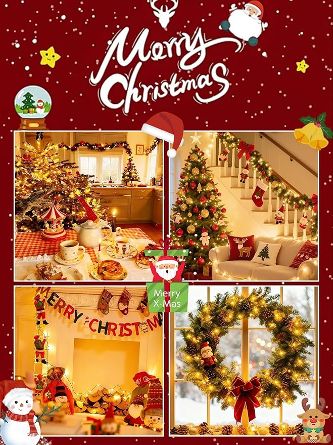 Voice Control Connectable 2PK 164FT 400LED Christmas String Lights Indoor Outdoor with Remote | Smart Twinkle Fairy String Lights 12 Modes & Timer for Xmas Tree Decor (Warm White)