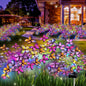 Solar Garden Lights Outdoor, Waterproof Solar Butterfly Lights 4 Pack Willow Vine Light with 80 LED 33 Butterfly Colorful Lighting for Garden Yard Lawn Outdoor Decor, Gift for Mom Women Mother's Day