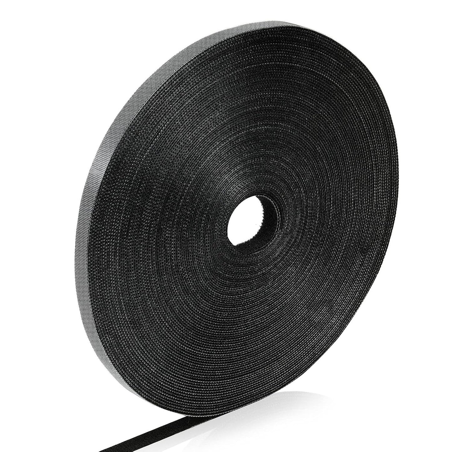 WILLBOND 1/2 Inch x 90ft Fastening Tape Cable Ties Reusable Fastening Nylon Tape Double Side Hook Roll Hook and Loop Straps Wires Cords Management Wire Organizer Straps (Black)