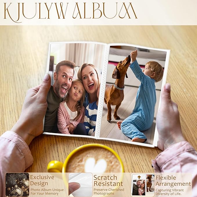 Christmas Photo Albums 4x6 inch Hold 36 Pictures, Christmas Golden Bauble Ball Ornament Small Memory Photo Album Book for Baby Family Graduation Wedding Travel Vacation