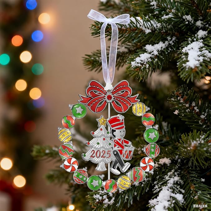 Laraine Christmas Tree Ornaments – 2025 Decorative Rotation Hanging Pendant of Car Charm Holiday Keepsake Gift Home Decor (Drummer Boy (2025))