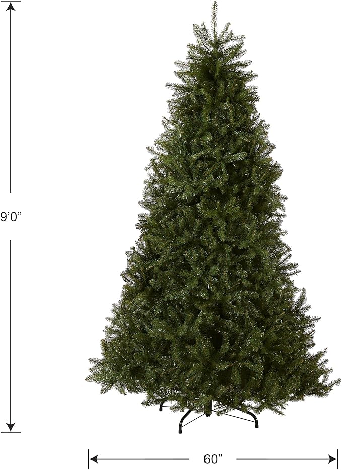 National Tree Company 9 ft Unlit Dunhill Fir Full Artificial Christmas Tree, 4,026 Tips, Includes Stand, Green
