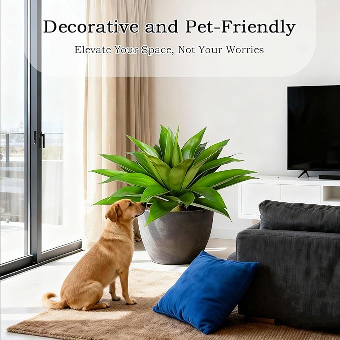 Artificial Agave Plant 25.6'' Fake Agave Plant Artificial Plants Outdoor Uv Resistant Artificial Fake Plants Suitable for Indoor Home Decor Outdoor Courtyard Balcony Terrace Decor 1Pcs (Green)