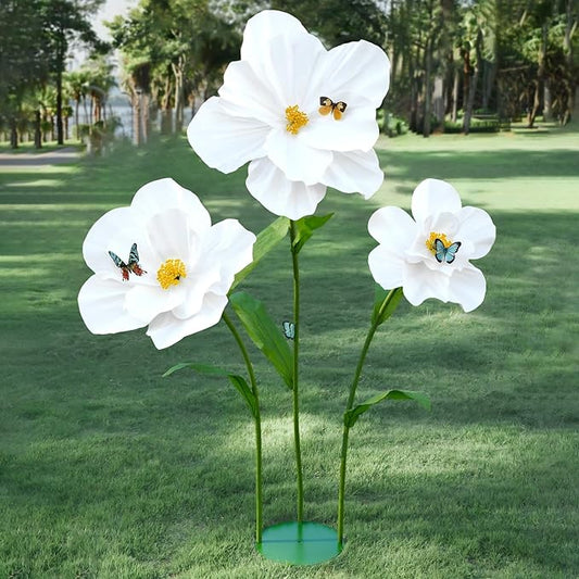5.8 Ft Giant Artificial Flowers for Decoration,Large EVA Flower Decor,Wedding Arrangements, Birthday Party Banquet Background,Hotel,Office,Window Display(White)