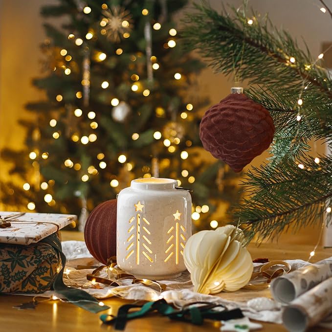 KI Store Velvet Christmas Balls 25pcs Flocked Christmas Tree Ornaments for Xmas Holiday Hanging Decor (Brown)