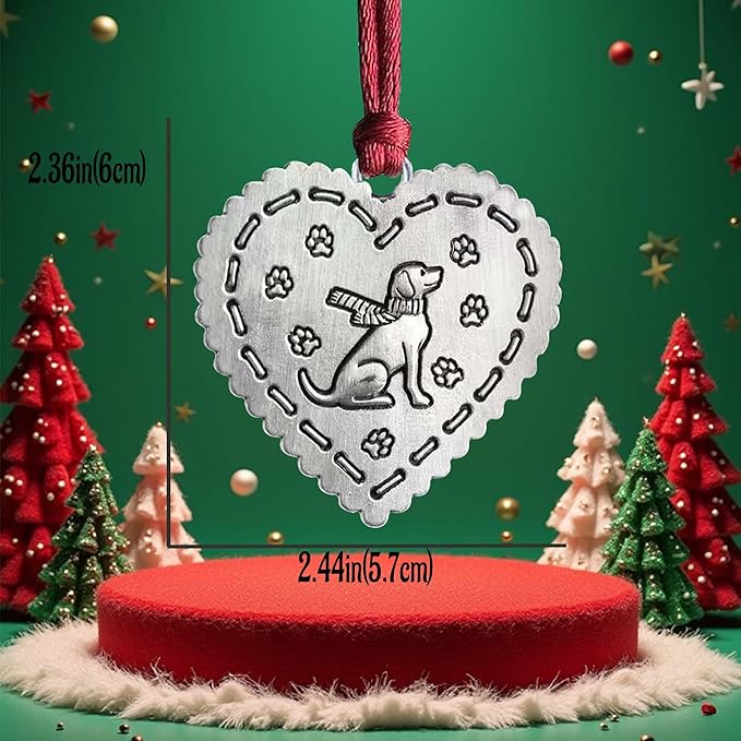 Christmas Ornaments 2025,Xmas Keepsake Pendant, Christmas Tree Ornament Handcrafted Metal DIY Hanging Craft Collectibles for Xmas Trees Home Party Party Gifts (Dog)