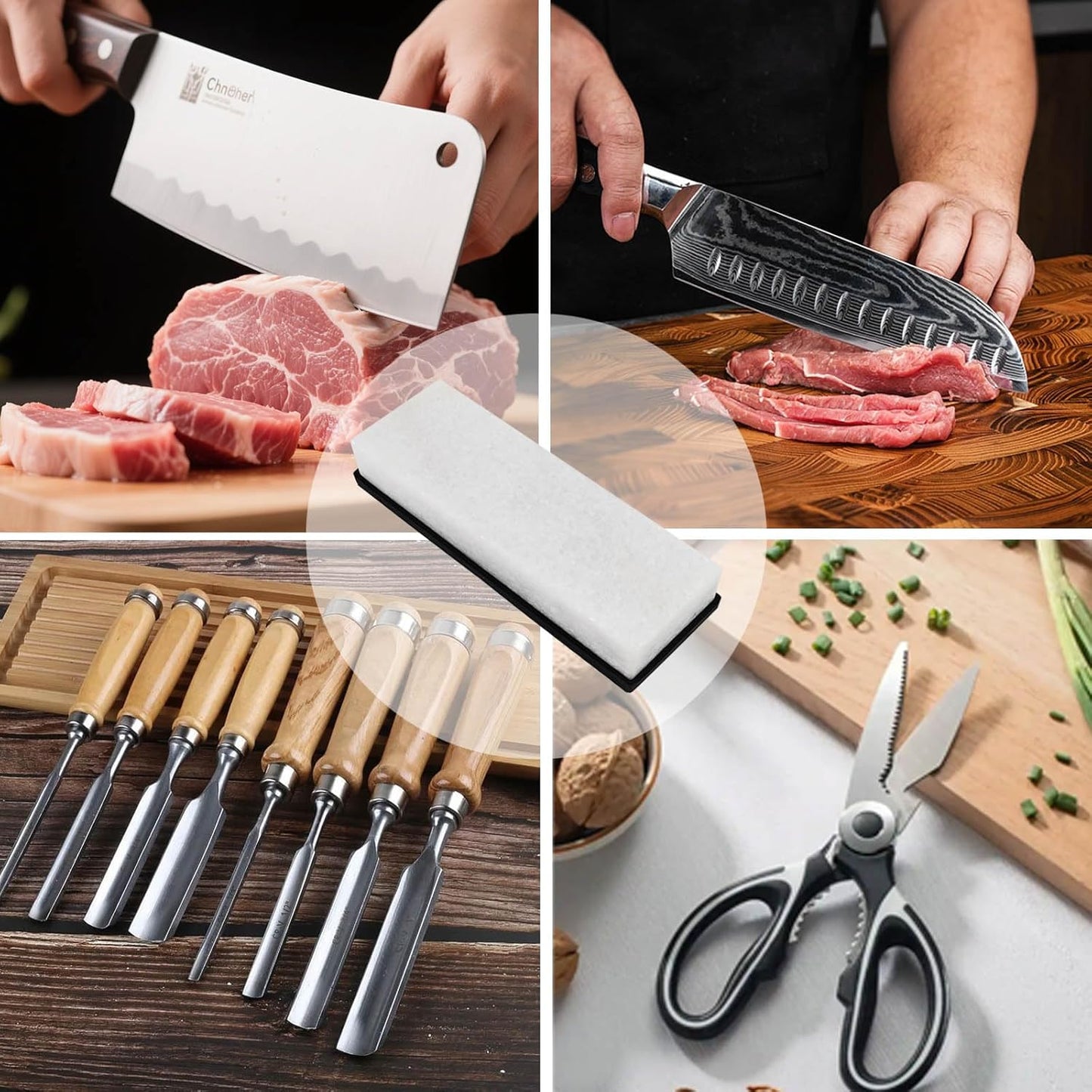 Knife Sharpening Stone,8000 Grit Whetstone Final Fine Polishing Natural White Honing Oilstone for Knives Tools,Cutting Tools