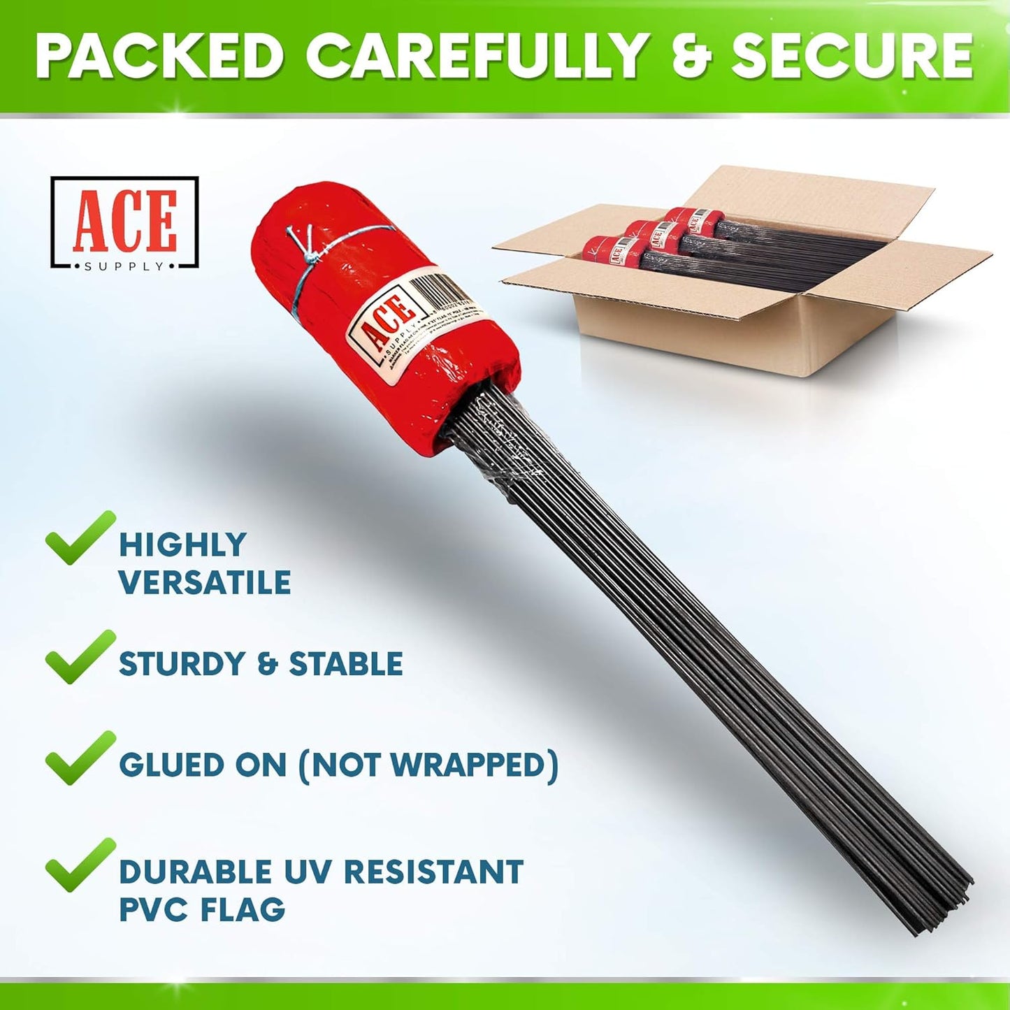 Red Marking Flags 1000 Pack - 4x5x15 Inch Red Flags for Yard - Markers For Lawn, Irrigation, Landscaping, Survey & Sprinkler Head Marking