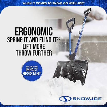 Snow Joe Snow Shovel with 18-Inch Blade and Assist Handle, 3.5 Lbs - Heavy-Duty Lightweight Shoveling Tool for Ice Removal, Shovelution SJ-SHLV01