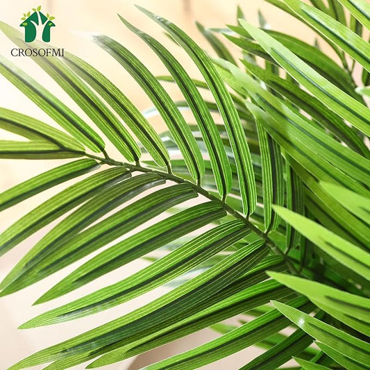 Artificial Areca Palm Plant 6Ft Fake Tropical Palm Tree, Perfect Faux Dypsis Lutescens Plants in Pot for Indoor Outdoor House Home Office Garden Modern Decoration Housewarming Gift,1Pcs