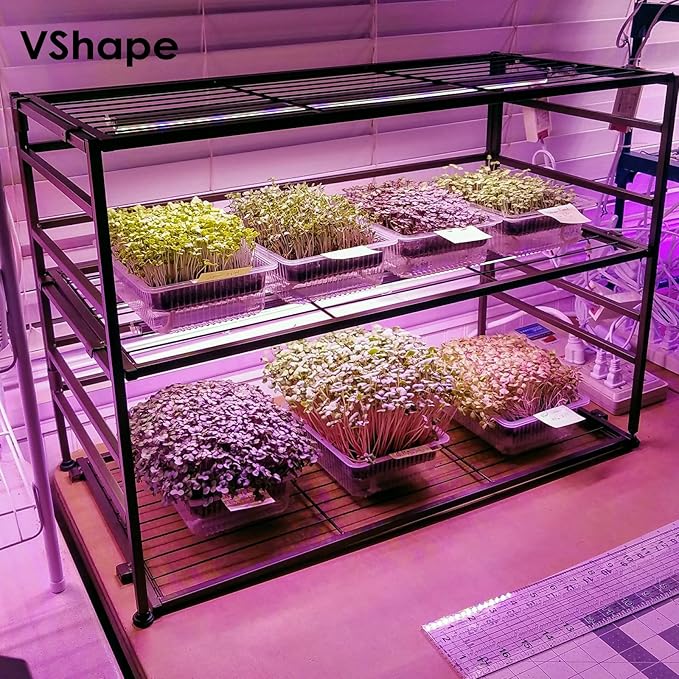 8 Pack LED Grow Light 2FT, Upgrade 192W(8×24W) High Intensity Full Spectrum Indoor Grow Lights with High PPFD Value, T8 Grow Lights for Indoor Plants, Seed Starting, Succulent, Vegetables
