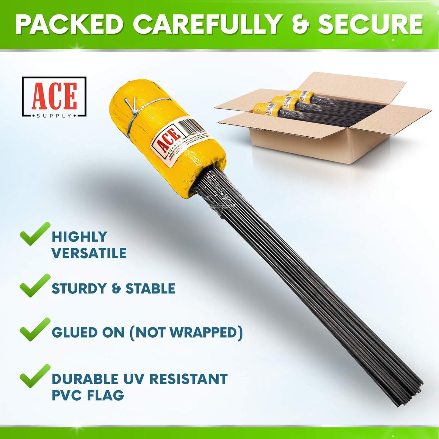 Yellow Marking Flags 1000 Pack - 4x5x15 Inch Yellow Flags for Yard - Markers For Lawn, Irrigation, Landscaping, Survey & Sprinkler Head Marking