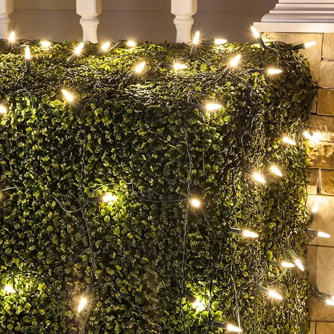 Christmas Lights - Battery Operated String Lights 50 LED String Lights Mini Lights with Auto-Timer and 8 Lighting Modes for Christmas Wreath Party Wedding Garden Home Decoration, Warm White