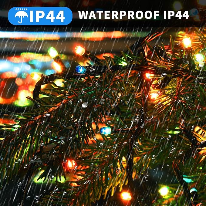 XTF2015 170ft 500 LED Christmas Lights Outdoor, 3 in 1 Color Changing Christms Tree Lights with 11 Modes and Remote for Outdoor Indoor Decor (Warm White & Multicolor & Combination) (170FT)