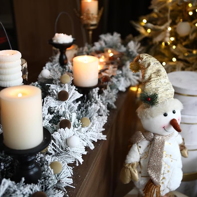 Sea Team 64-Pack Miniature Flocked Velvet Christmas Tree Ball Ornaments Set, Hanging Velour Baubles, Shatterproof Plastic Decorations for Xmas Tree, Wreath, Garland, 30mm/1.18 Inches, Baking Time