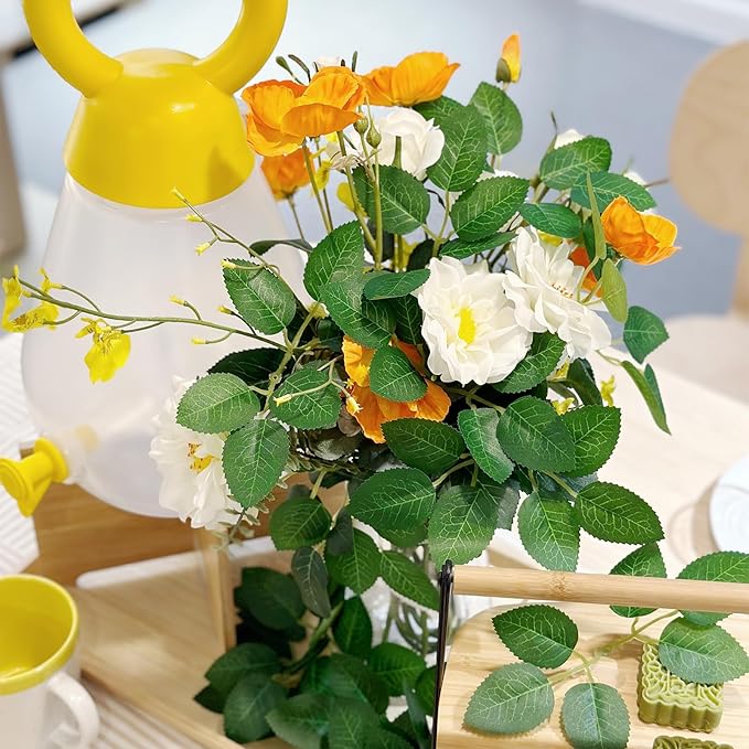 100 Pcs Artificial Green Rose Leaves Decoration,Bridal Wreath Decor,Wedding Party Birthday Proposal Decorations, Wreath/Green/Loose/Rose Leaves (green1)