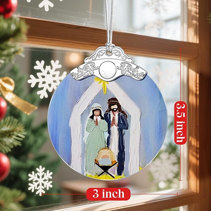 Nativity Ornament | Nativity Scene | Christmas Ornament | Christmas Decoration | Holiday Decor | Religious Gifts | Christian Gifts | Gift Exchange | Gift Idea - Pattern D