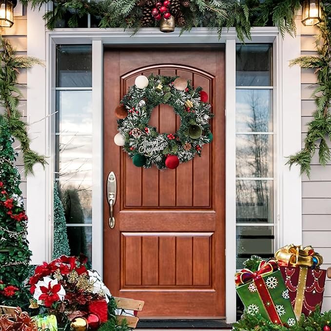 Festiva Christmas Tree Ornaments Velvet Balls - 12 Pcs 6 Color Shatterproof Christmas Tree Ornaments Velvet 3.15 Inch Balls, for Xmas Wedding Party Holiday Decorations (Gift Box)