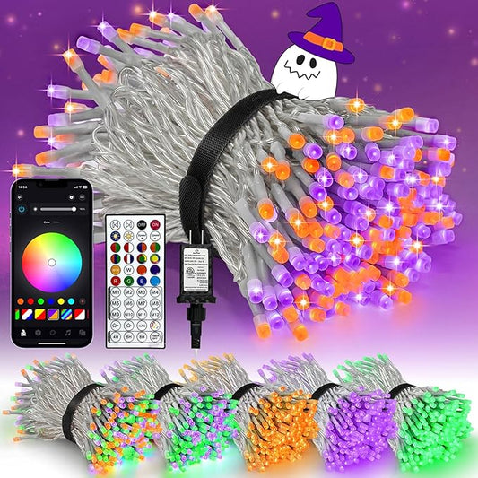 Smart Color Changing Christmas Lights with Remote & App Control, 66 FT 200 LED RGB String Lights with Timer, Music Sync Multiple Modes Twinkle Christmas Tree Light Waterproof Indoor Outdoor Xmas Decor