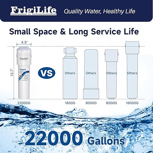 Under Sink Water Filter System, 22K Gallons Ultra High Capacity, Under Counter Direct Connect Kitchen Drinking Faucet, Removes Lead, Chlorine, Bad Taste & Odor NSF/ANSI 42 Certified USA Tech