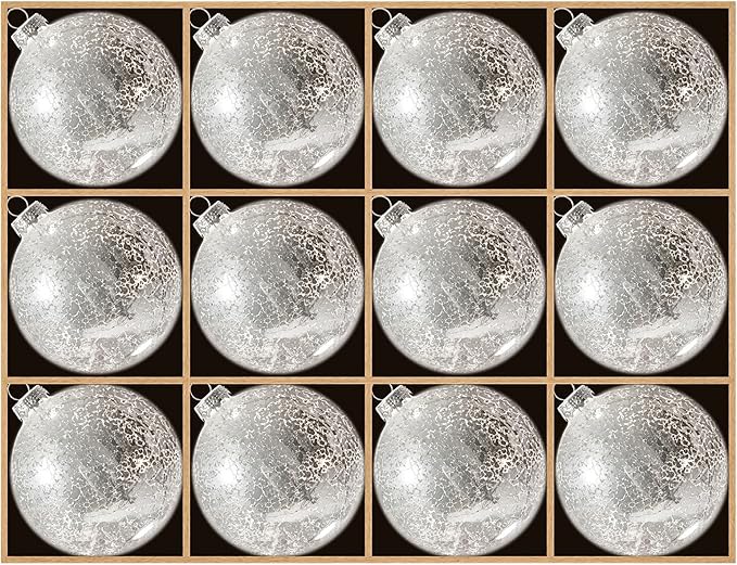 DN DECONATION Christmas Decorations Mercury Glass Ball Ornaments Set of 12, 3.14” Silver Balls for Xmas Tree Decorations, Holiday Party Wedding Decor, Matte Christmas Ornament Gift