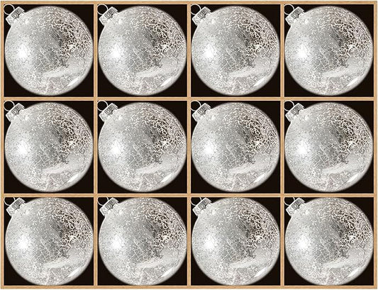 DN DECONATION Christmas Decorations Mercury Glass Ball Ornaments Set of 12, 3.14” Silver Balls for Xmas Tree Decorations, Holiday Party Wedding Decor, Matte Christmas Ornament Gift
