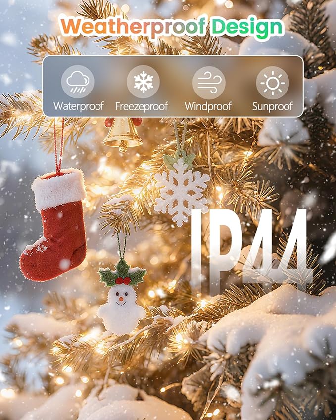 Smart Color Changing Christmas String Lights, 107FT 300LED App Control RGB LED String Lights with Remote & Timer, Waterproof Twinkle Christmas Tree Lights Indoor Outdoor Holiday Xmas Tree Decorations