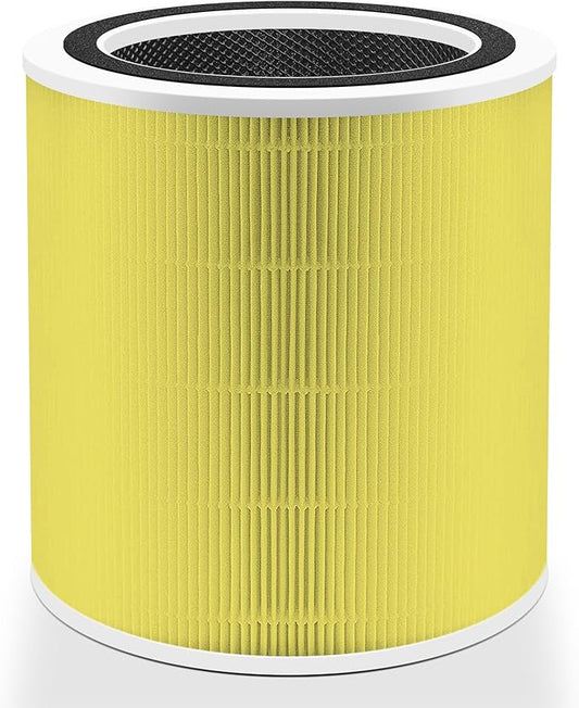 Core 400S Pet Care Replacement Filter for LEVOIT Core 400S Smart WiFi Air Purifier, Funmit 3-in-1 H13 True HEPA Replacement Filter, Part # Core 400S-RF-PA (LRF-C401-YUS), Yellow, 1 Pack