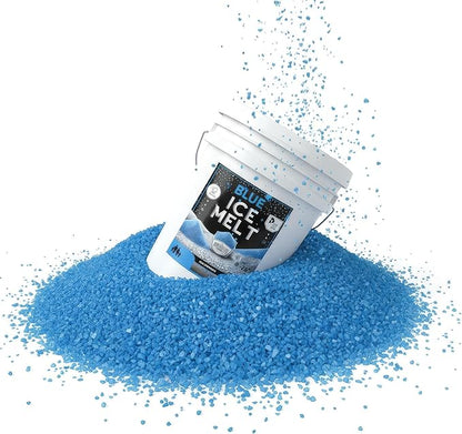 Blue Ice Melt -25°F Effective, Pet Safe Eco-Friendly De-Icer, Fast-Acting Granules for Driveways, Walkways & Entryways, 20 lb Pail