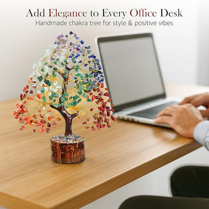 The Original 7 Chakra Crystal Tree Birthday Gifts for Women, Healing Crystal Tree of Life Sister birthday gifts Room & Home Decor Gift for Mom Her Positive Energy New House Warming Gift Women unique