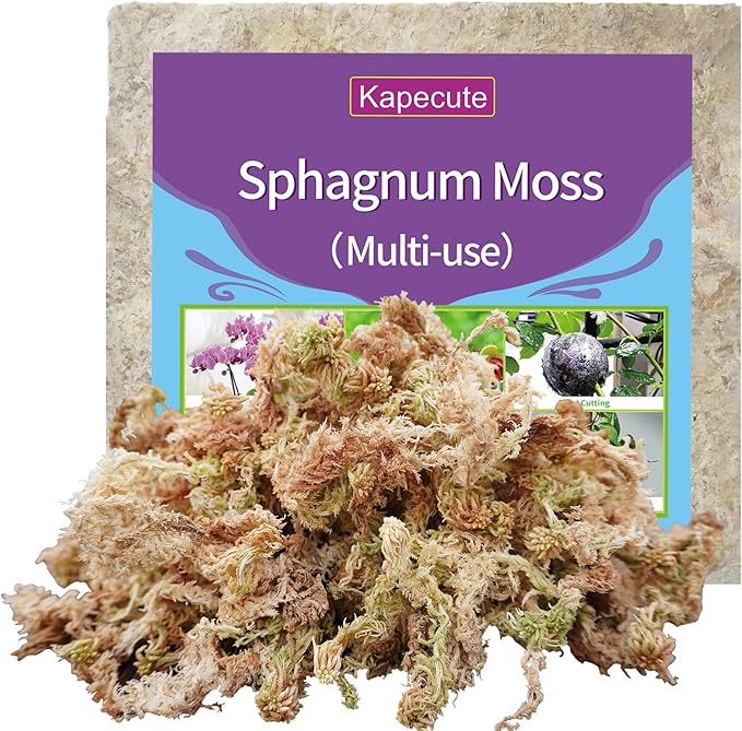 5oz Sphagnum Moss for Plant Propagation, Great Orchid Potting Mix, Help with Maintain Humidity