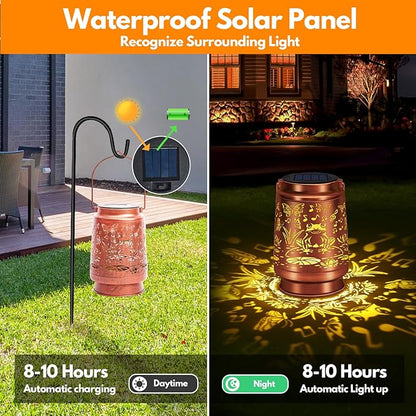 Solar Lantern Outdoor Lamp Waterproof Decorations Garden Decor, Christmas Birthday Gifts for Women, Mom, Grandma Decorative Garden, Yard, Patio, Lawn, Balcony Porch - Frog