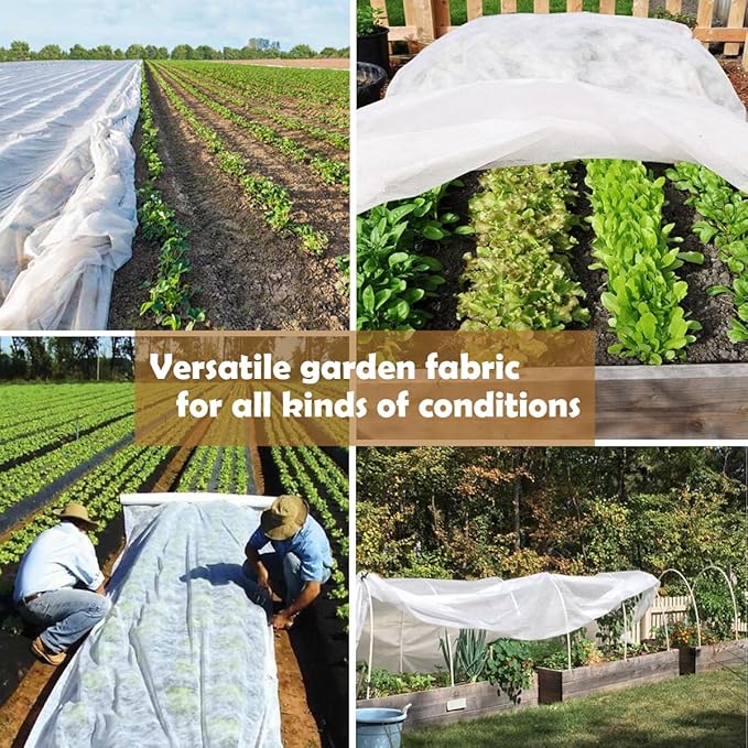 Plant Covers Freeze Protection, Antifrost Cover 7ft×10ft Reusable Rectangle Frost Protection Floating Row Cover Plant Blanket Garden Winterize Cover for Cold Weather Snow
