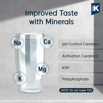 Pureal Hybrid Home PPU-1700D Under Sink Water Filter System with Faucet, 20K Gallons, NSF/ANSI 42&372, Mineral Sediment Carbon Block KDF Polyphosphate Filter for Scale & Lead & Chlorine