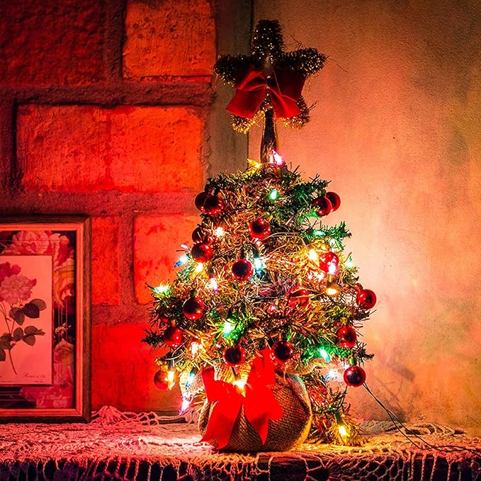 Christmas Light, 33ft 100 LED Outdoor String Light with Timer & 8 Modes, 3AA Battery Operated Waterproof String Light for Outdoor and Indoor Décor – Multicolor