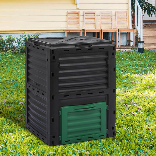 Magshion 80 Gal Garden Composer Bin from BPA Free Material, Large Compost Bin All-Season Outdoor Compost Box Easy Assembling, Lightweight, Fast Creation of Fertile Soil