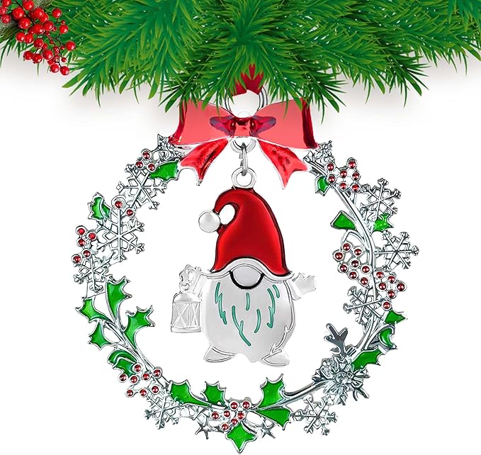 Christmas Ornaments 2025,Xmas Keepsake Pendant, Christmas Tree Ornament Handcrafted Metal DIY Hanging Craft Collectibles for Xmas Trees Home Party Party Gifts (Claus)