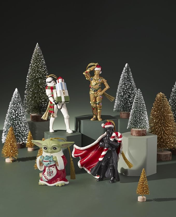 Lenox 897106 Holiday Grogu with Stocking Ornament, Christmas, Decorations